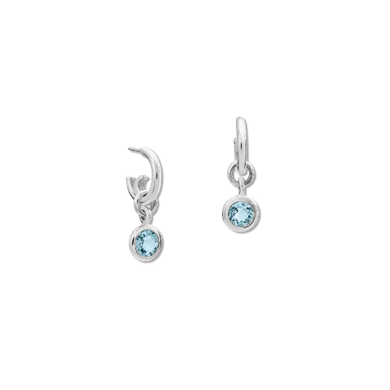 Vintage Cluster Engagement Rings with Antique - Cut Diamonds and Silver FiligreeTalya Earring Drops Silver - Blue Topaz