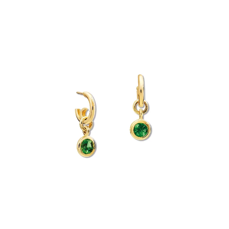 Engagement Rings with Sapphire and Diamond Combinations in a Vintage StyleTalya Earring Drops Yellow Gold - Chrome Diopside