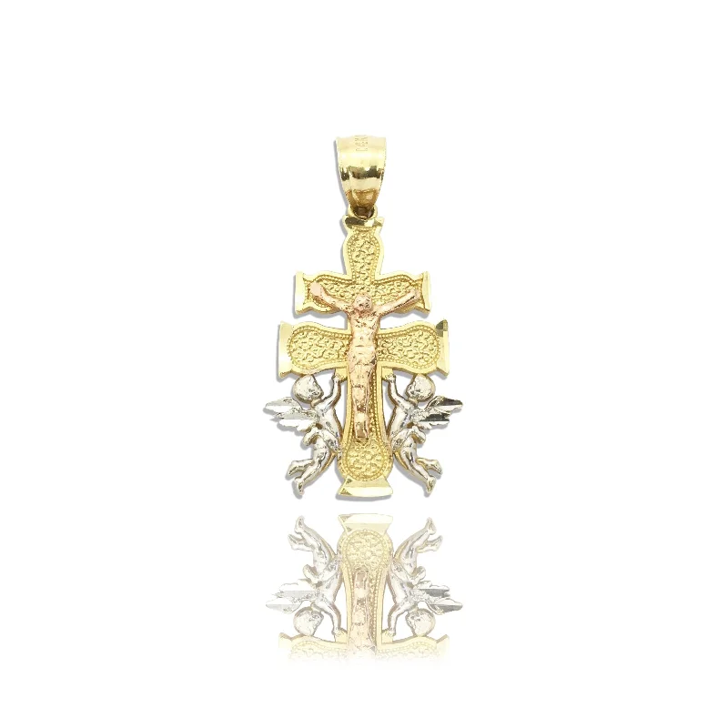 Mother - of - Pearl Inlaid Seahorse Pendant for Beach LoversCaravaca Crucifix Pendant (14K)