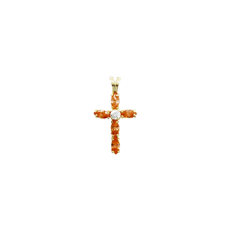 Water - Resistant Stainless Steel Diving - Themed Pendant for DiversCitrine Fancy Stone Cross Pendant (14K)