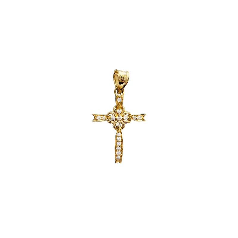 18K Gold - Plated Angel Wing Pendant for a Symbolic and Elegant AccessoryCross CZ Pendant (14K)