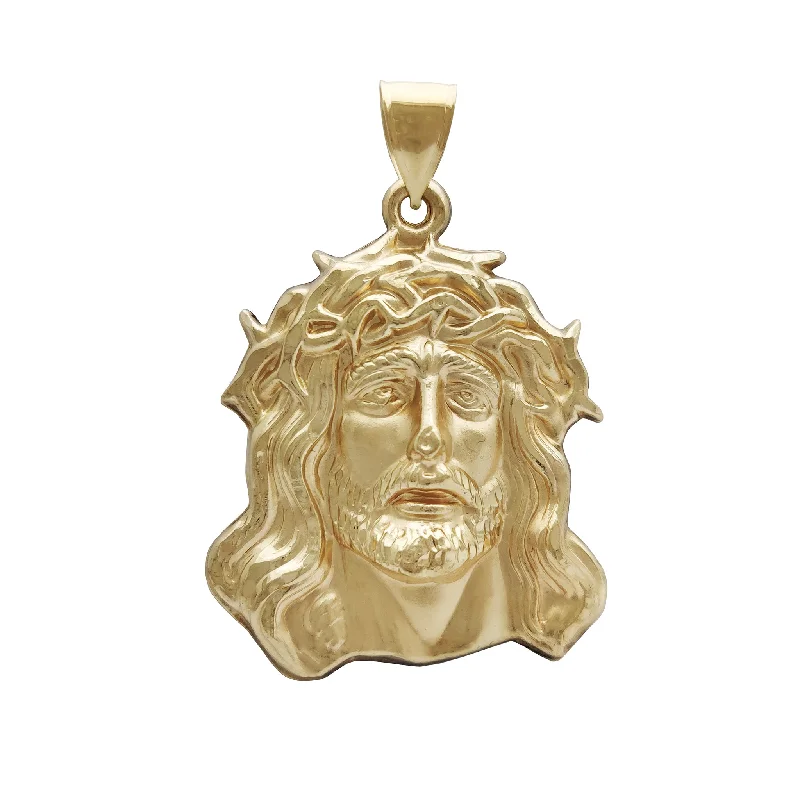 Double - Heart Pendant with Interlocking Design for CouplesCrown of Thorns Jesus Head Pendant (14K)