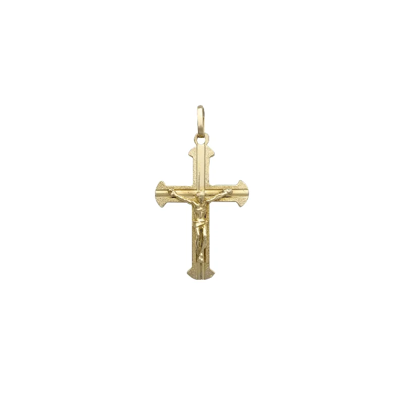 Magnetic - Locking Pendant with Hidden Compartment for Secret MessagesCrucifix Cross Pendant (14K)