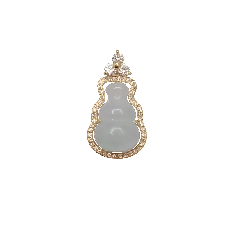 Military - Inspired Dog Tag Pendant with Engraved Service NumbersDiamond Jade Gourd Pendant (14K)