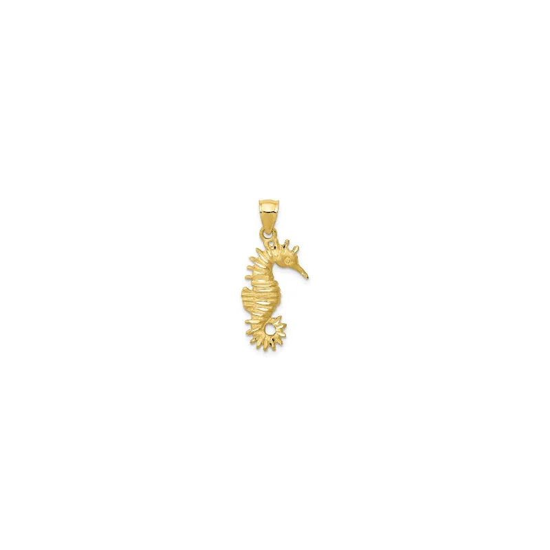 Customized Birthstone Pendant with Engraved Name for a Personalized TouchEndearing Seahorse Pendant (14K)