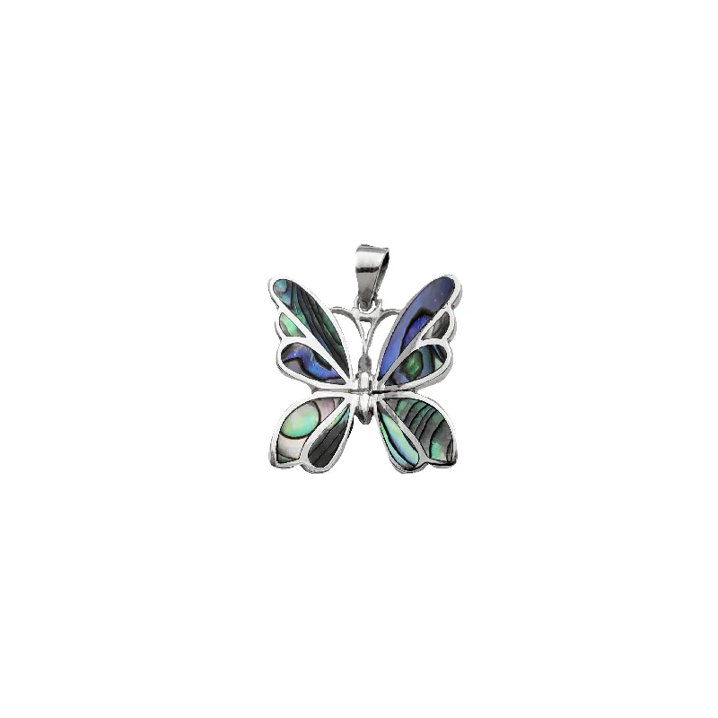 Cross - Stitch - Embroidered Floral Pendant Necklace for Handicraft AficionadosFancy Butterfly Pendant (Silver)