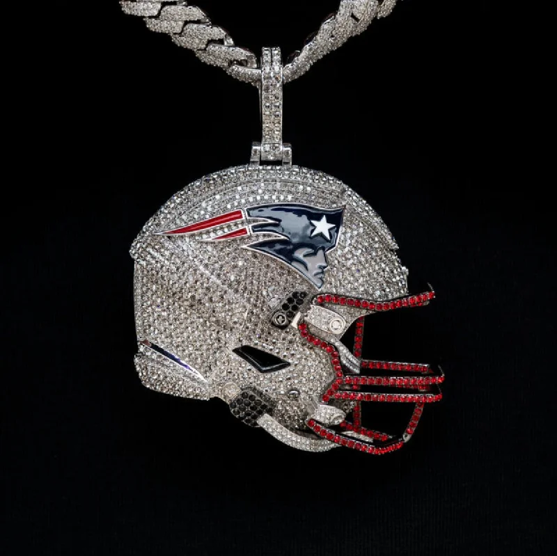 Cross - Stitch - Embroidered Floral Pendant Necklace for Handicraft AficionadosGiant New England Patriots Official NFL Helmet Pendant