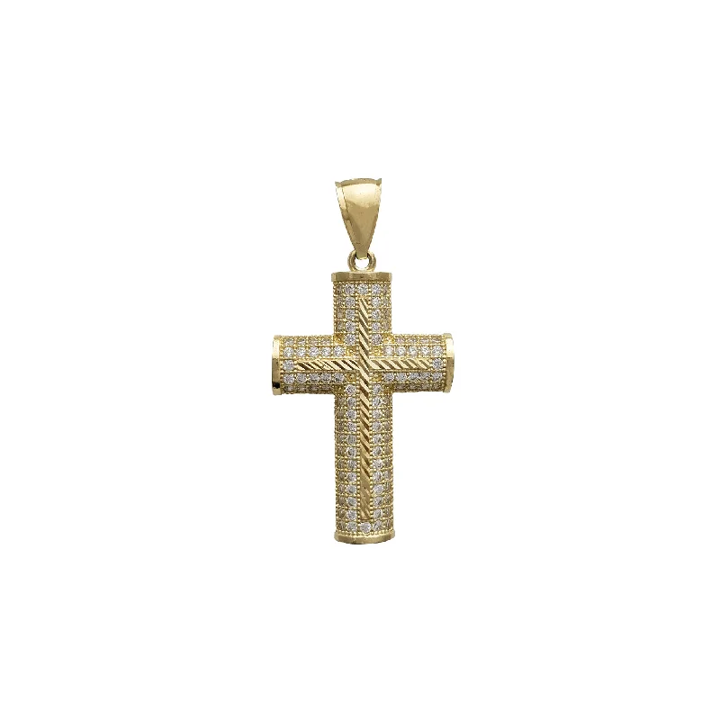 18K Gold - Plated Angel Wing Pendant for a Symbolic and Elegant AccessoryIced-Out Diamond-Cuts Puffy Cross Pendant (14K)