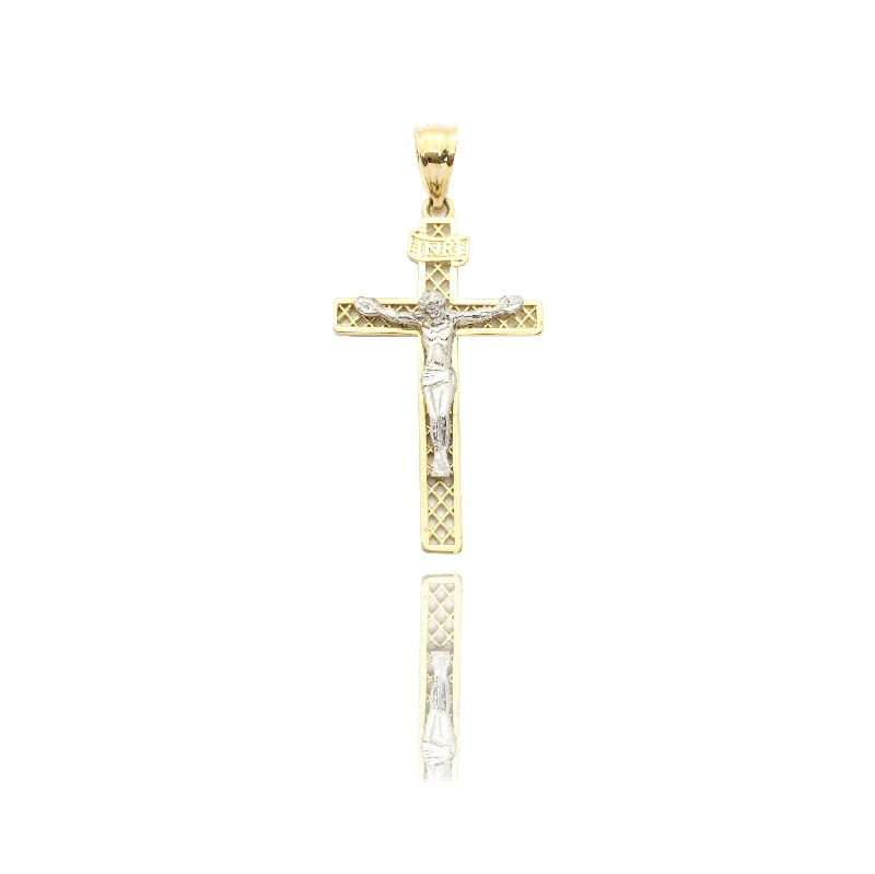 Customized Birthstone Pendant with Engraved Name for a Personalized TouchJesus Crucified INRI Cross Pendant (14K)