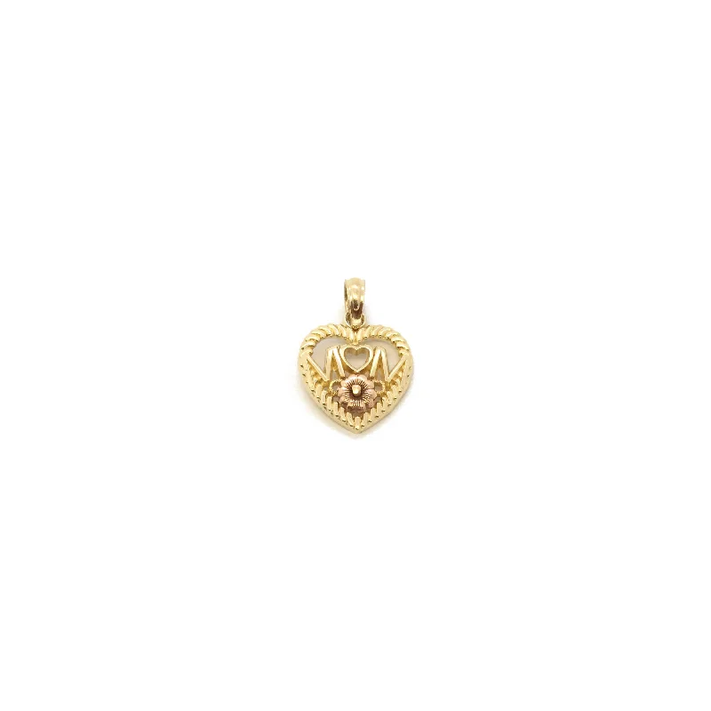 Pearl - Embellished Floral Pendant for a Feminine and Romantic LookMom Braided Heart Outline Pendant (14K)