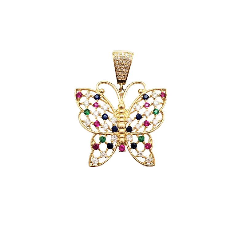 Hand - Carved Jade Buddha Pendant for Spiritual and Cultural SignificanceMulti-Color Butterfly Pendant (14K)