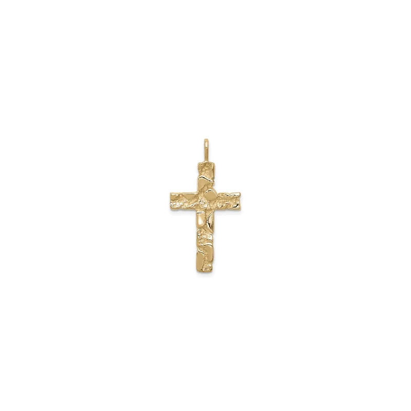 Glow - in - the - Dark Starry Sky Pendant for Nighttime AdventuresNugget Cross Closed Back Pendant (14K)