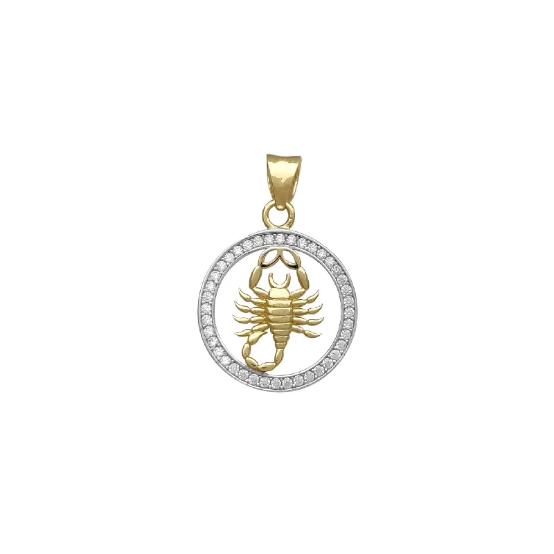 Handmade Leather - Wrapped Crystal Pendant for a Bohemian AestheticPave Halo Scorpion Medallion Pendant (14K)