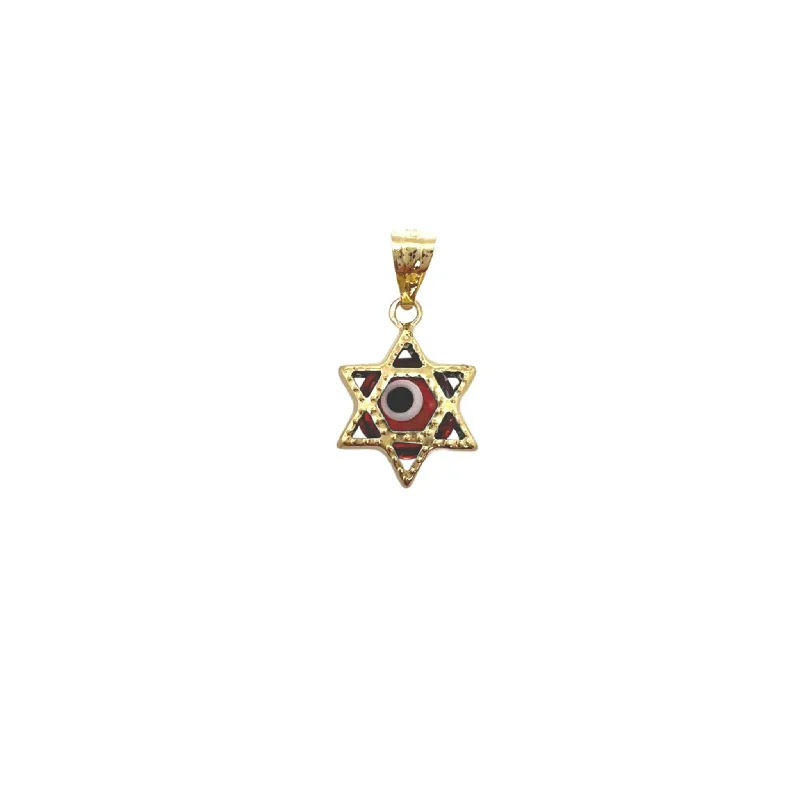 Adjustable - Chain Cubic Zirconia Solitaire Pendant for a Sparkling GiftRed Evil Eyes Star of David Pendant (14K)