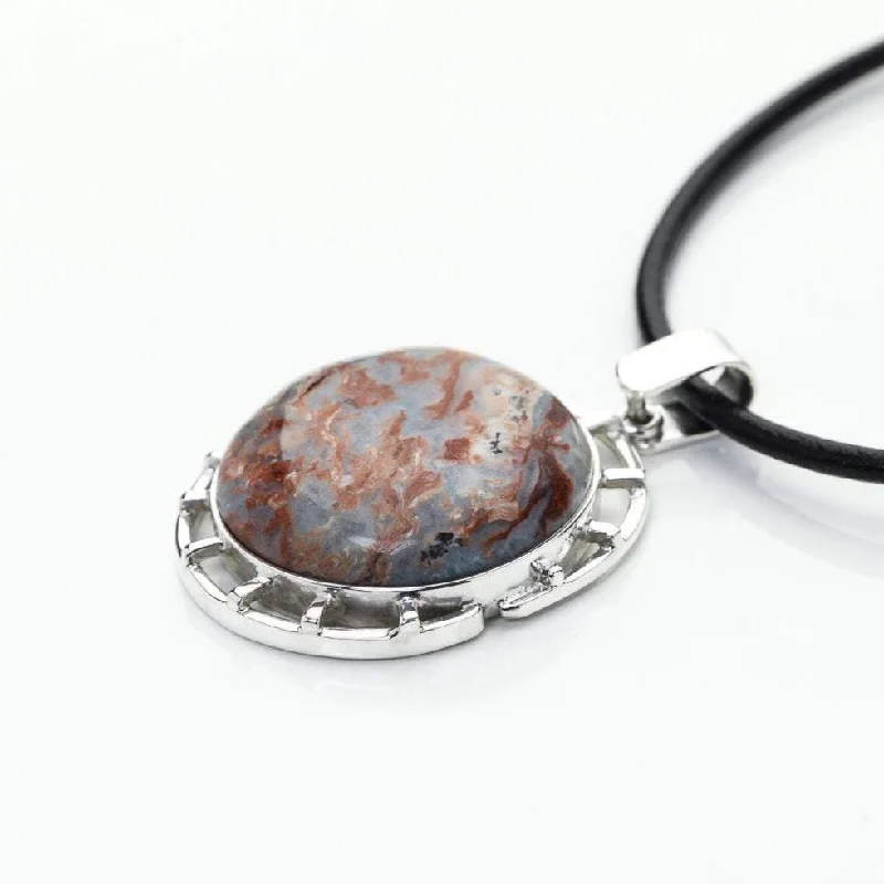 LED - Illuminated Moon Pendant Necklace for Nighttime EventsRed Larimar Stone Pendant Adara