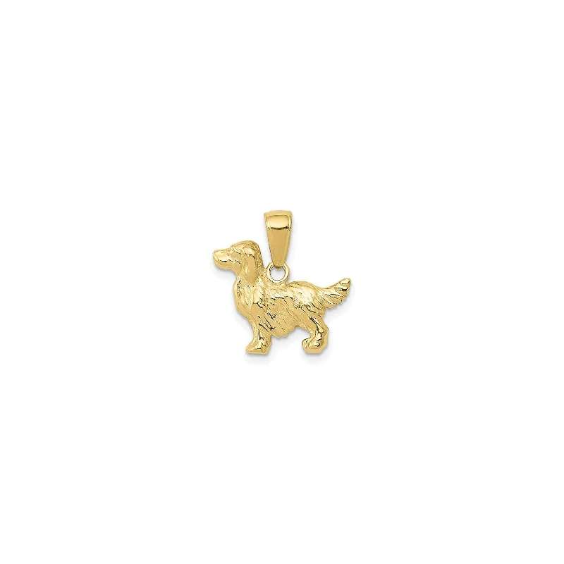 Mother - of - Pearl Inlaid Seahorse Pendant for Beach LoversSpringer Spaniel Dog Pendant (14K)