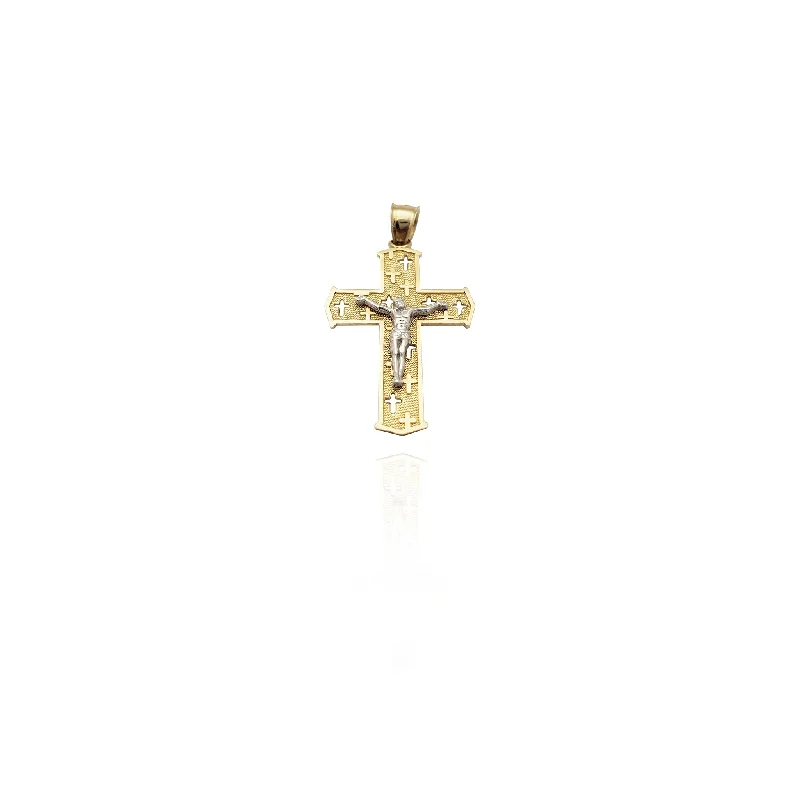 Water - Resistant Stainless Steel Diving - Themed Pendant for DiversTwo-Tone Crucified Jesus Pendant (14K)