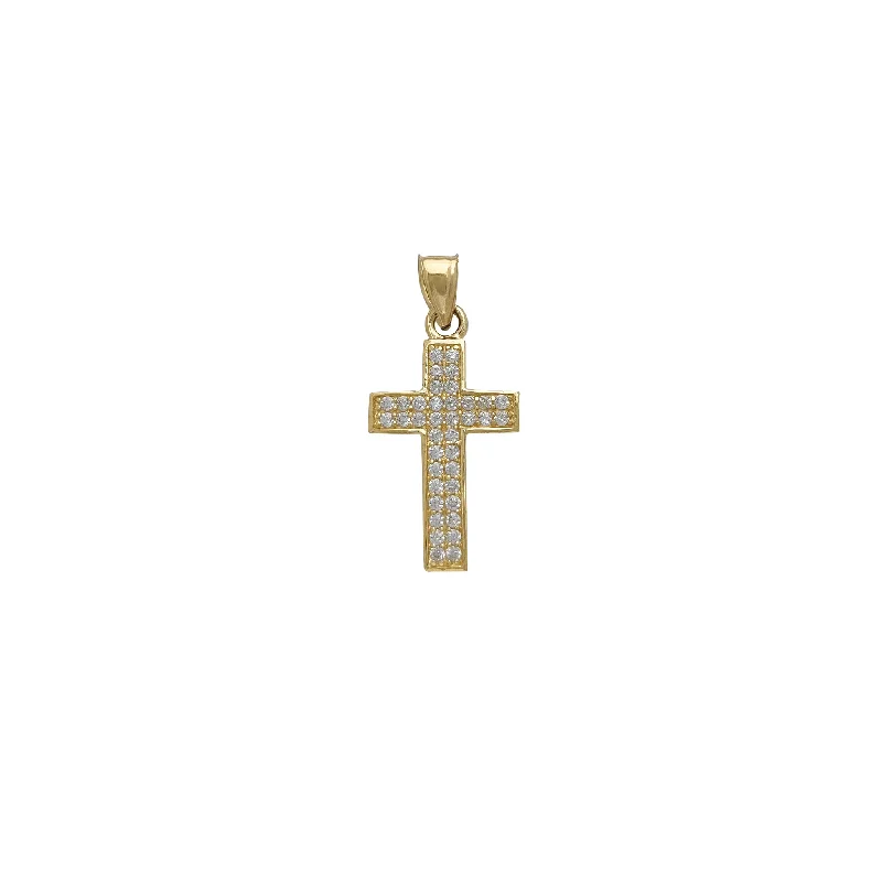 Laser - Cut Woodland Scene Pendant for Nature EnthusiastsZirconia Pave Cross Pendant (14K)