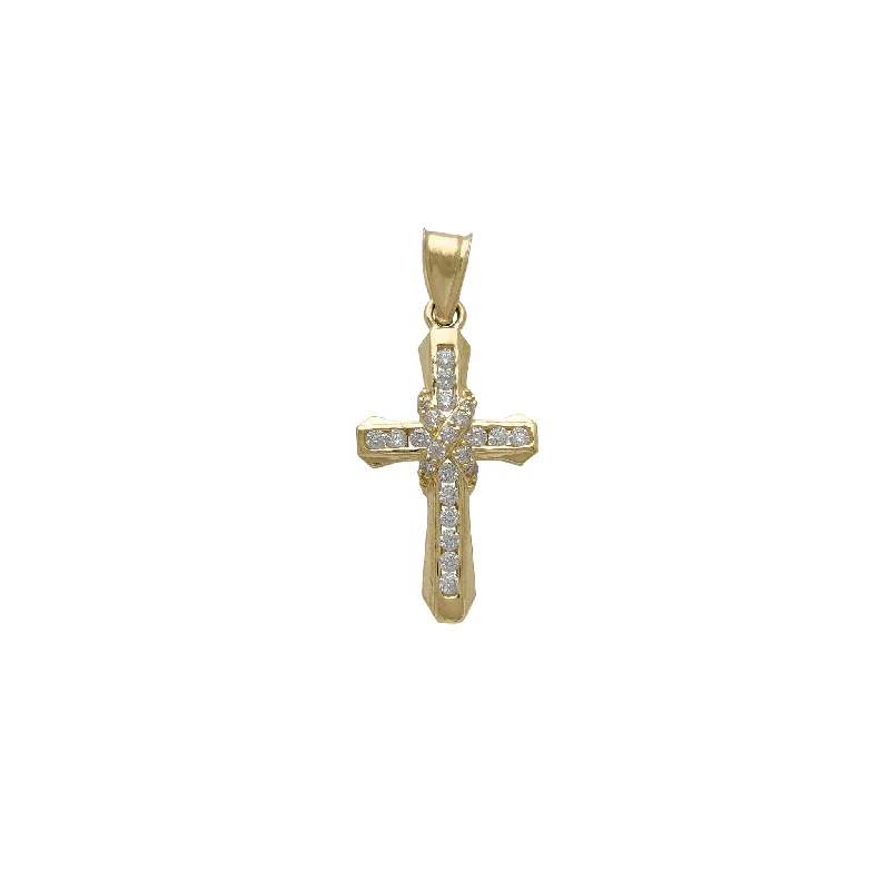 Antique - Brass - Finished Compass Pendant for Travelers and ExplorersZirconia Wrapped Cross Pendant (14K)